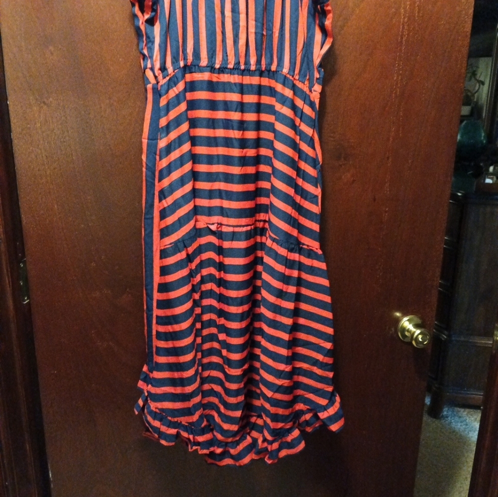 Hayden Los Angeles NWT Woman's Navy And Red High Low Sundress Size Large - Picture 5 of 5